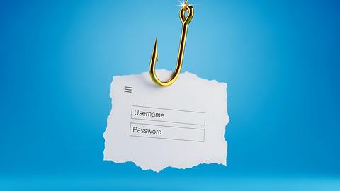 fish hook with username written on paper