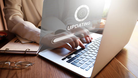 software updating on laptop