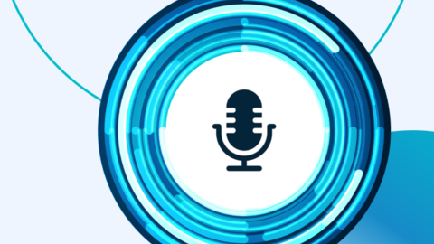 logo for SANS webinars a black microphone icon in a blue circle