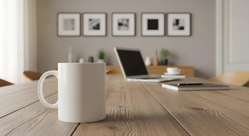 laptop and coffee on a desk