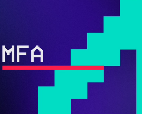 The letters MFA against a blue background